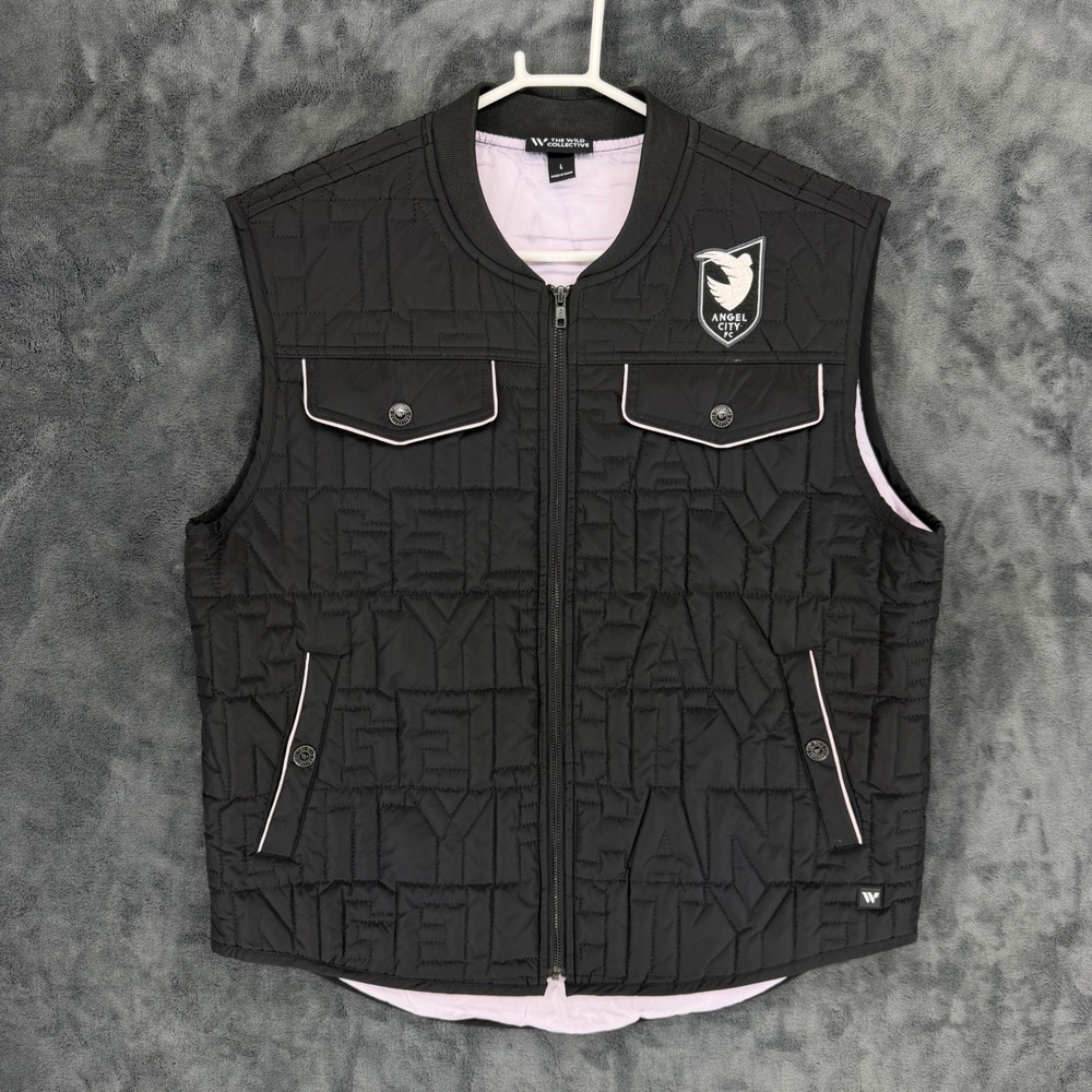 The‎ Wild Collective Angel City FC Quilted Vest Black NWSL Soccer Mens Large L